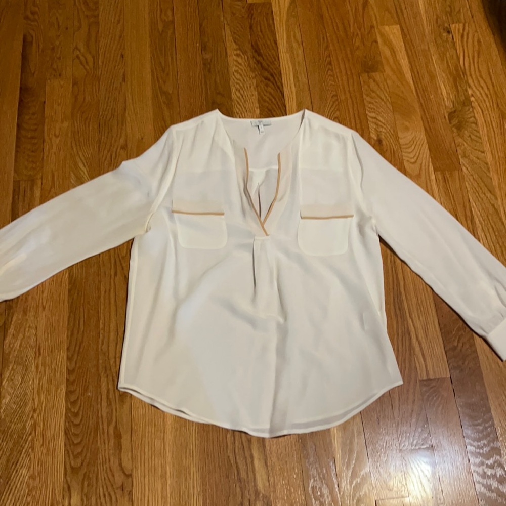 Silk v neck blouse